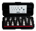 1/2" Set of heads with inserts for 6-sided screws 3/16-5/8