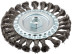 Corkscrew wheel, nut M14, steel twisted wire 125 mm