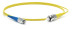 FC-S2-9-FC/UR-ST/UR-H-0.5M-LSZH-YL Патч-корд волоконно-оптический (шнур) SM 9/125 (OS2), ST/UPC-FC/UPC, 2.0 мм, simplex, LSZH, 0.5 м