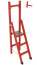 SSV-1,8A fiberglass stepladder with vertical support, abrasive coating of steps, h=1890mm, h of the working platform=900mm, step 3