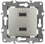 12-4110-15 ЭРА Устройство зарядное USB, 230В/5В-2100мА, IP20, Эра12, перламутр