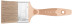 The brush is fluted, thick. 18 mm, 70% PET/30% naturalbristles, stainless steel. crimp., beech handle, width 70 mm