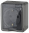 Розетка ЭРА Эксперт 11-2402-03 2P+E IP54 шторки 16A-250В ОУ серый