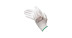 Nylon gloves Jade white with polyurethane coating 12 pairs, size 9(L)