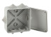 Распаячная коробка ЭРА KORv-100-100-50-6g открытой установки серая 100х100х50мм на винтах 6 гермовводов IP55