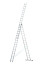 Three-section aluminum ladder, 3 sections of 17 steps AL 3x17 P80