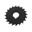 Cutting mill 80x2x22 Z=20 type 3 with hub and shaft HSS Nit GOST 2679-93 Beltools