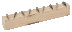 Штукатурный выравниватель со скругленными лезвиями, на деревянном основании 225 x 35 x 20 мм