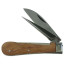 Cable cutting knife, with wooden handle, two-component