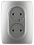 Розетка ЭРА Серия 12 12-2107-03 двойная без заземления 2X2P 16A-250В IP20 алюминий