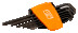 Набор удлиненных шестигранных Г-образных ключей с шаровым наконечником 1,5 - 5 мм, 6 шт, двухкомпонентный держатель
