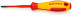 PlusMinus PH/S 1 thin VDE screwdriver, rod length 80 mm, L-187 mm, dielectric, 2-component handle