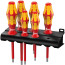 160 i/6 Rack VDE Set of dielectric screwdrivers Kraftform Plus Series 100 + stand, 6 items