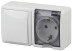 Socket with switch ERA Expert 11-7401-01 IP54 16A-10AX-250V AC White