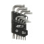 Набор ключей TORX ТS10-ТS50 пятилучевых Г-образных с отверстием 9 предметов JTC