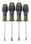 728040 Screwdriver set with three-component handles (5.0×100 mm; 6.5×100 mm; PH1×100 mm; PH2×100 mm), 4 pieces