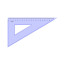 Треугольник 30°, 18см Стамм, прозрачный тонированный