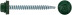 Roofing screws with drill bit 4.8 x 50 green, RAL 6002 250 pcs. (packing)