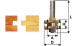 Combined groove-stud milling cutter F41X19 mm, shank 12 mm