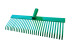 Universal lamellar fan rake with a stiffening edge of 30 teeth