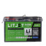 Lithium battery traction LITJET series GREEN LiFePO4 12V 150 Ah, 1920 Wh with Bluetooth support, in a transparent case
