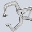 Welding clamp with rotating jaws, for large workpieces with ribs up to 40 mm, dimensions for a square of 90 mm, L-280 mm, zinc