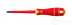 Combined insulated screwdriver with handle ERGO SL 5 mm/PZ1x80 mm, with a thin rod