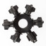ERA ERAPS-OR Splitter for IP65 Garlands Circular 6 Sockets Black
