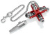 Universal cross key for construction, for standard cabinets and locking systems, L-90 mm