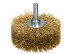 Щетка цилиндрическая гофрированная, Д80*35 мм, хвостовик 8 мм, латунированная гофрированная проволока STM 0,25 мм