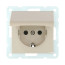 Socket with S/c, blinds and lid (beige) LK60