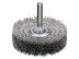 Щетка цилиндрическая гофрированная, Д70*18 мм, хвостовик 6 мм, нержавеющая гофрированная проволока ROF 0,20 мм