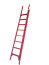 LSPR-6.0KM-70 sliding fiberglass ladder, traverse, hooks, metal ends h=6120mm