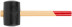 Rubber mallet, wooden handle 90 mm ( 1200 gr )