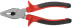 Optima combination pliers, two-tone rubberized handles, 180 mm polished steel