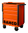 Tool cart with 5 drawers and protective sides, orange