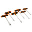 Screwdriver set for nuts with T-shaped handle 5 - 13 mm, 6 pcs