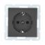 Socket with s/c, without blinds (black velvet) LK60