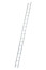 Single-section aluminum ladder 17 steps AL 1x17 P80