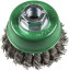 Cup brush with threaded connection, twisted wire BT 600 Z, 65, 358340