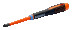 Combined insulated screwdriver with handle ERGO SL 6 mm/PZ2x100 mm, with a thin rod