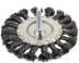 Straight disc corkscrew, with stud, 100 mm twisted steel wire