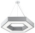 ERA Geometria LED Lamp SPO-123-W-40K-045 Hexagon 45W 4000K 2900Lm IP40 600*80 White Hanging Driver inside