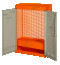 2-door wall tool cabinet orange 900 x 250 x 602 mm