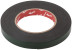 Foam-based adhesive mounting tape, black 15 mm x 10 m