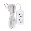 Household extension cord, without grounding, 3 m, 2 sockets, 6 A, series UH6 Denzel