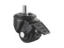 Wheel support d.50 mm with brake and threaded rod M16x25 hardware reinforced