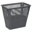 Paper basket STAMM, 12l, rectangular, mesh, grey