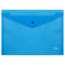 Envelope folder on the button STAMM A4, 180mkm, plastic, transparent, blue