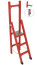 SVD-0.7ATM with vertical support dielectric fiberglass stepladder, Telecom, abrasive coating of steps, metal ends (Soft ground), h=1650mm, h of the working platform=700mm, step 3